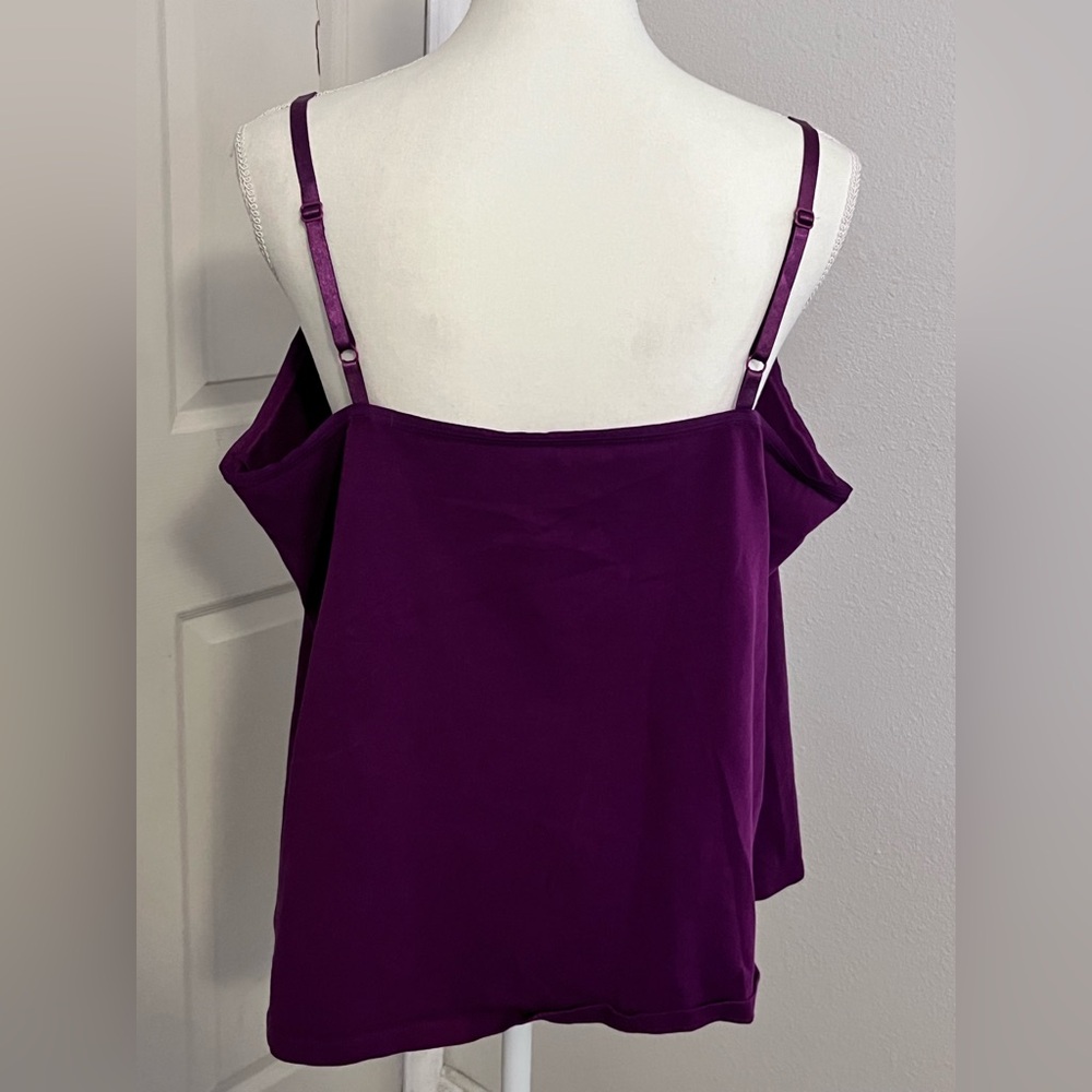 Lane Bryant Purple Aubergine 18/20 Fitted Adjustable Strap Camisole - Picture 6 of 8